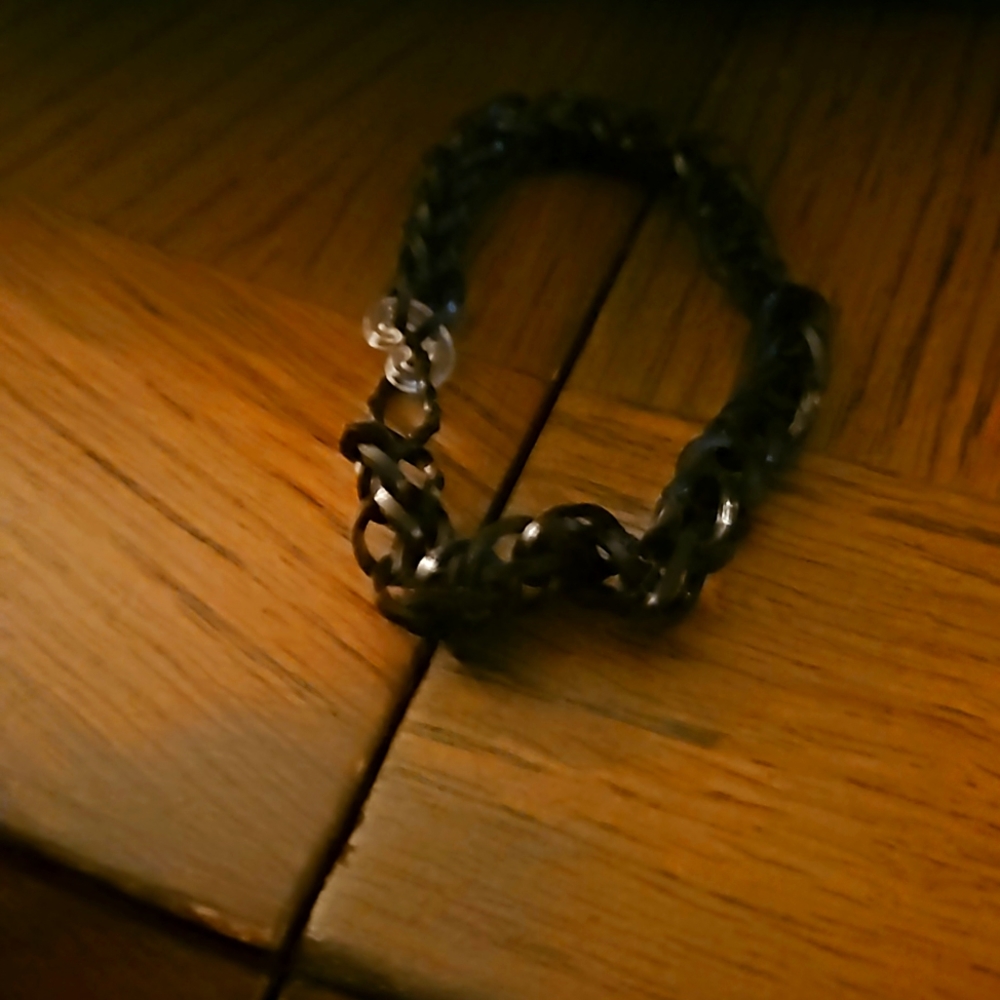 A rubber bracelet